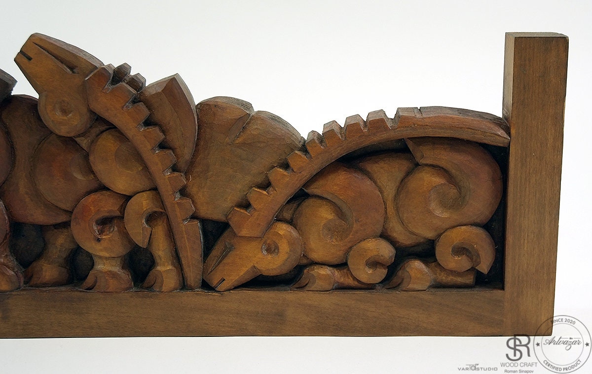 118 cm dekorative geschnitzte Holz Wandplatte Eine Herde | Etsy