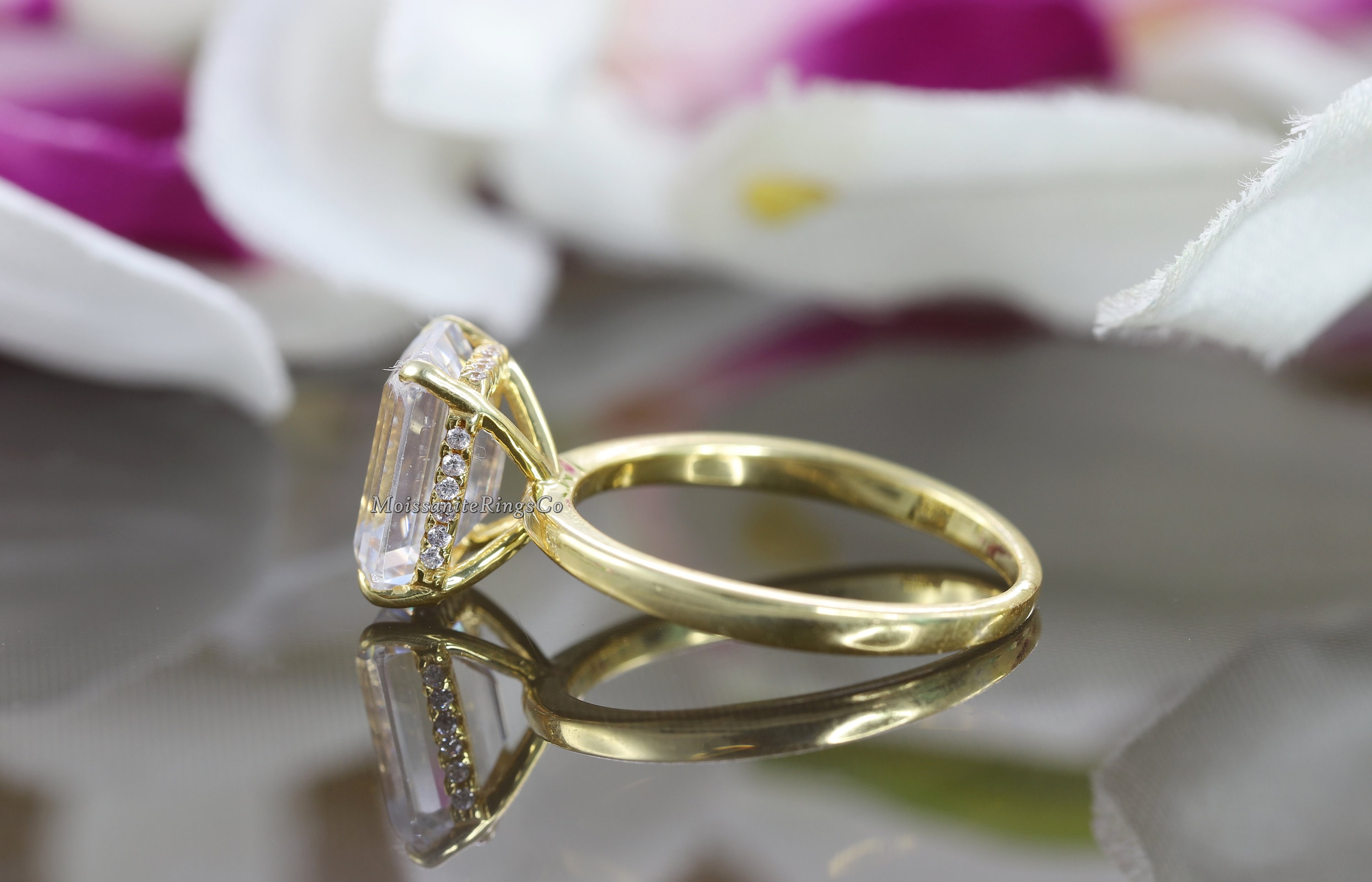 Solitaire Engagement Ring Hidden Halo Diamond Ring 2.5 CT Etsy