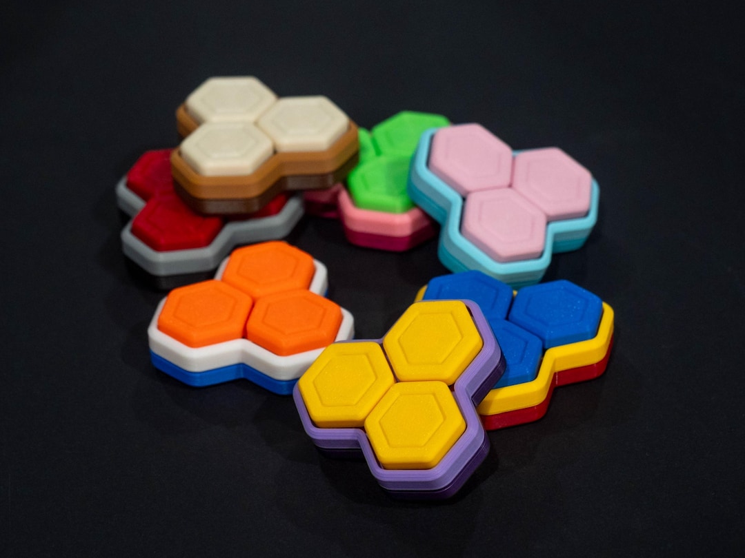 Heagonal Fidget Hexagonal Button Fidget | Satisfying Mechanical & Clicky - Etsy