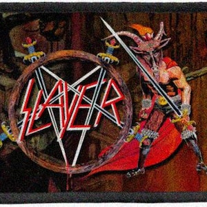 Slayer Rock Band Embroidered Embroidery Patch Patches Iron on 