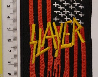 Slayer Show No Mercy BLACK Border Woven Patch Officially Licensed Sold Out  NEW 