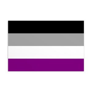 Carte postale 10x15 cm Drapeau de la Fierté Asexuelle