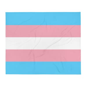 Transgender Pride Flag Throw Blanket
