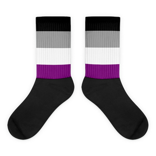 Chaussettes motif Drapeau de la Fierté Asexuelle