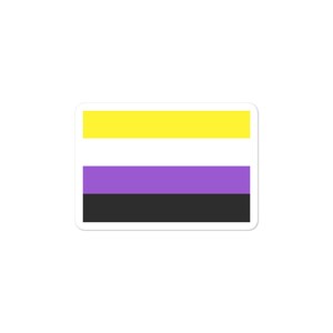 Autocollant Drapeau de la Fierté Non Binaire