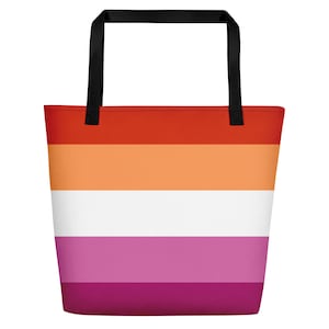 Lesbian Flag Tote Bag