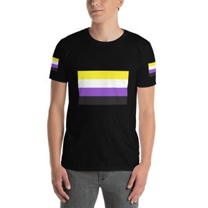 Short-Sleeve Unisex T-Shirt with Non Binary Flag