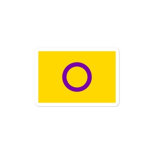 Autocollant Drapeau de la Fierté Intersexe
