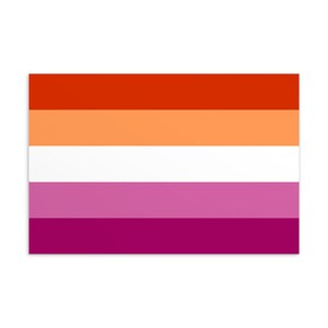 Carte postale 10x15 cm Drapeau de la Fierté Lesbienne