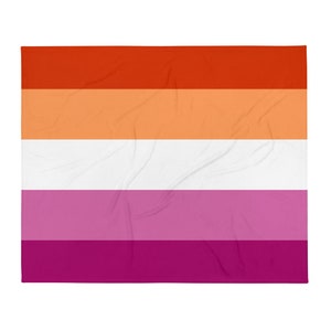 Lesbian Pride Flag Throw Blanket