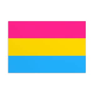 Carte postale 10x15 cm Drapeau de la Fierté Pansexuelle