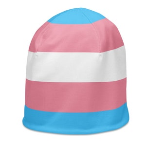 Mütze bedruckt Muster Flagge der Trans Stolz