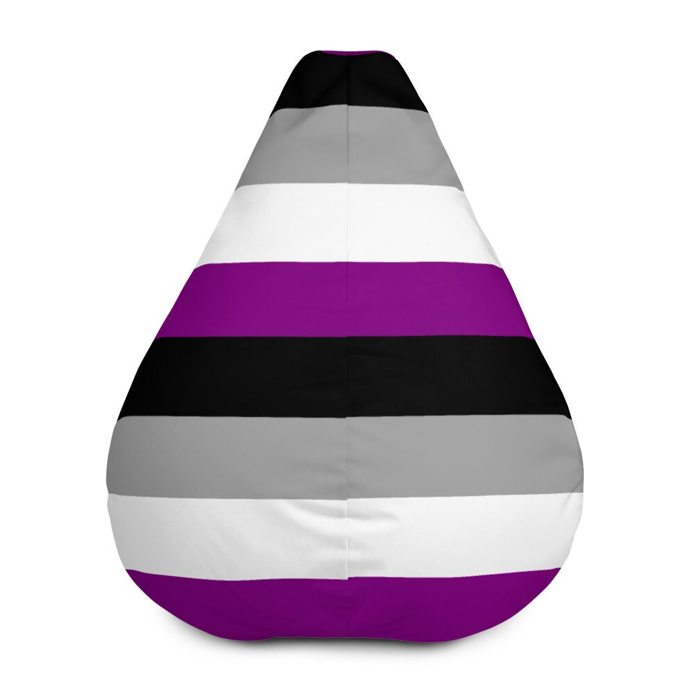 Housse de Pouf Motif Drapeau La Fierté Asexuelle