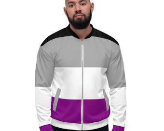 Unisex Asexual Flag Bomber Jacket