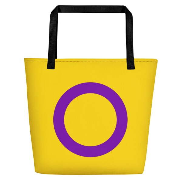 Tote Bag Motif Bandera del Orgullo Intersexual