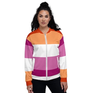 Lesbian Flag Bomber Jacket
