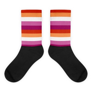 Lesbian Flag Socks