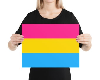 Pansexual Art Print, Pansexual Poster for Home Decor, Pansexual Flag