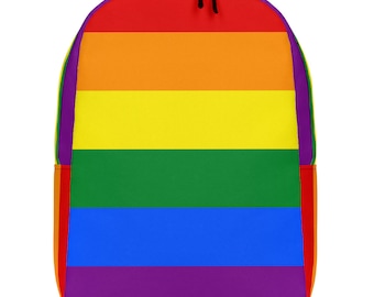 Mochila de patrón de bandera arco iris LGBT