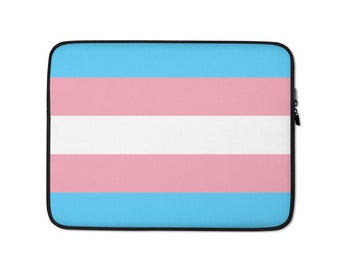 Transgender Pride Flag Laptop Sleeve