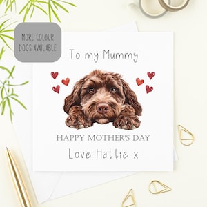 Cockapoo Mother's Day personalised Card. Cockapoo Mothers day card, Cockapoo Mothers day, Cockerpoo card Mummy, Cockapoo Mom, Cockapoo Mum