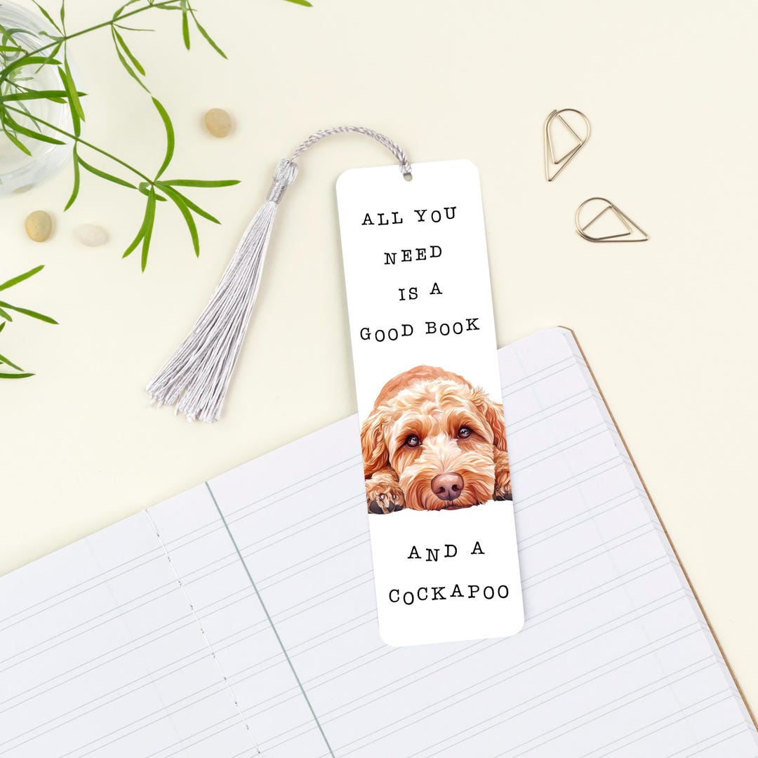 Cockapoo Bookmark, Sturdy Aluminium Metal, Dog and Book Lover Gift. - Etsy