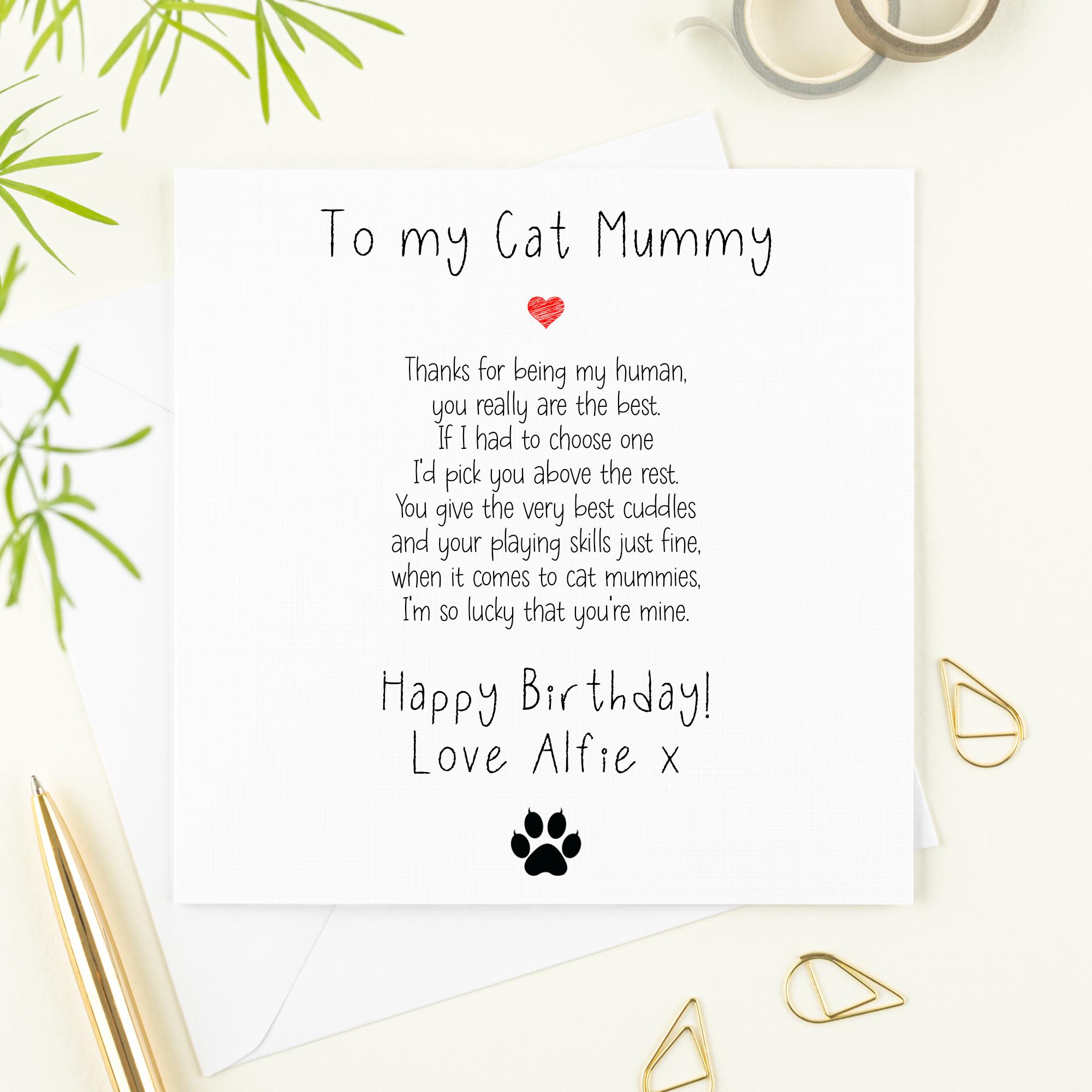 From the Cat Birthday Card, Cat Mummy Personalised Birthday Card ...