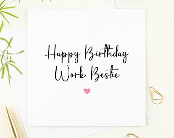 Work Bestie Birthday card, work bestie birthday, Happy Birthday work colleague, work bestie, birthday card, work bestie gifts, work bestie.