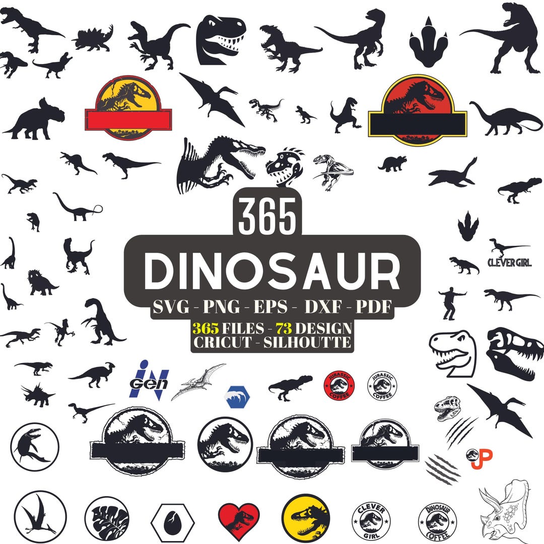 Dinosaur SVG Bundle: T-rex Clipart, Dino Birthday (digital Download) - Etsy