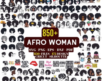 Afro Woman SVG Bundle: Black Girl Designs for Cricut (Digital Download)