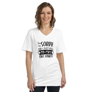 Eye Roll Unisex Short Sleeve V-Neck T-Shirt
