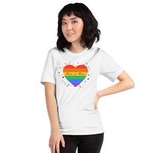 PRIDE Love is Love Short Sleeved Unisex T-Shirt