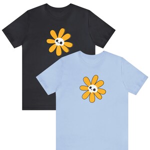 Skull Flower Unisex T-Shirt for Halloween and all year round
