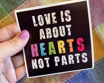 Pride Die Cut Sticker / Großer Stanzschnitt / Herzen nicht Teile