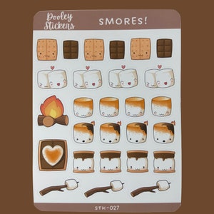 Waterproof vinyl stickers - S'mores!