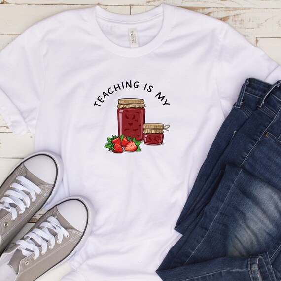 White short-sleeve unisex teacher t-shirt - Teaching is my Jam