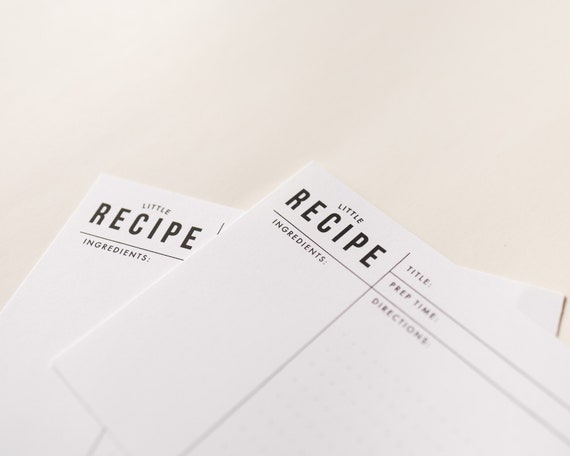 PRINTABLE 4x6 Recipe Card | Instant Download