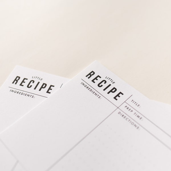 PRINTABLE 4x6 Recipe Card | Instant Download