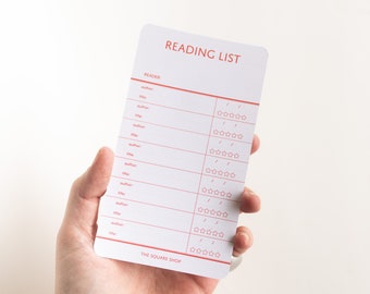 Paperback Reading List Bookmark