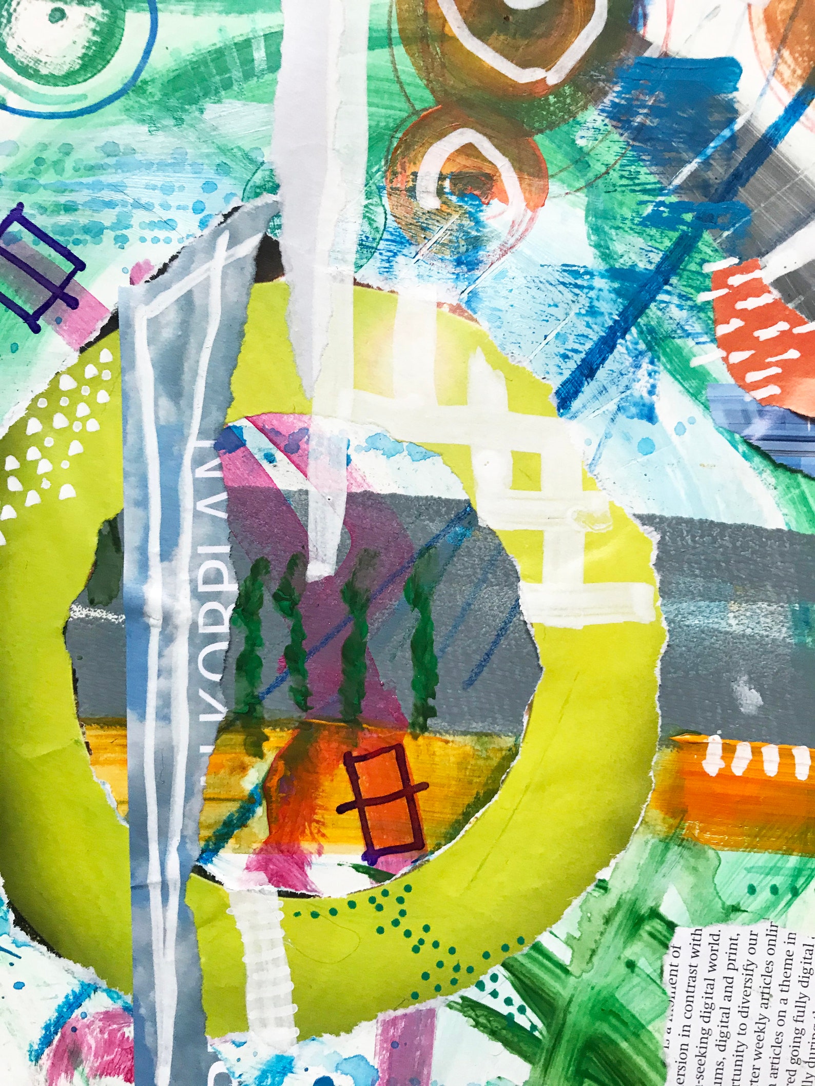 A3 Mixed Media Collage on Paper Prints Etsy