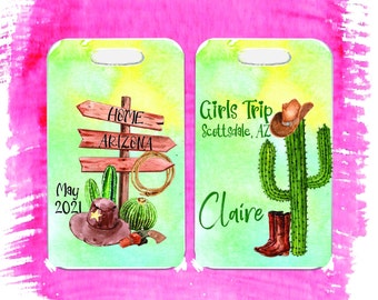New Cactus Luggage Bag Tag Cacti Shaped Design Gift Identify Trip 