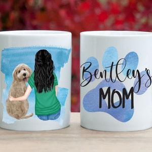 Girl and Dog Personalized Coffee Mug