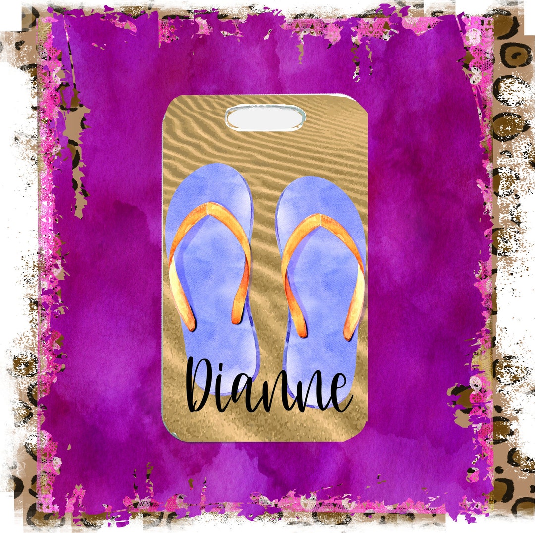 Flip Flops Girls Trip Luggage Tag Etsy