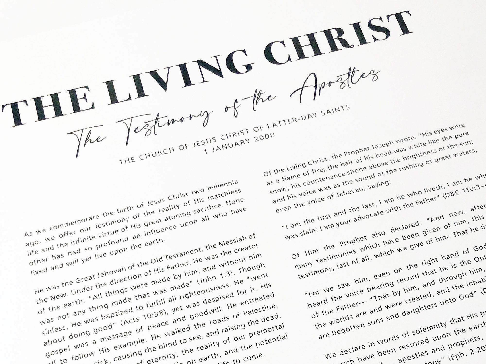 The Living Christ the Testimony of the Apostles Etsy