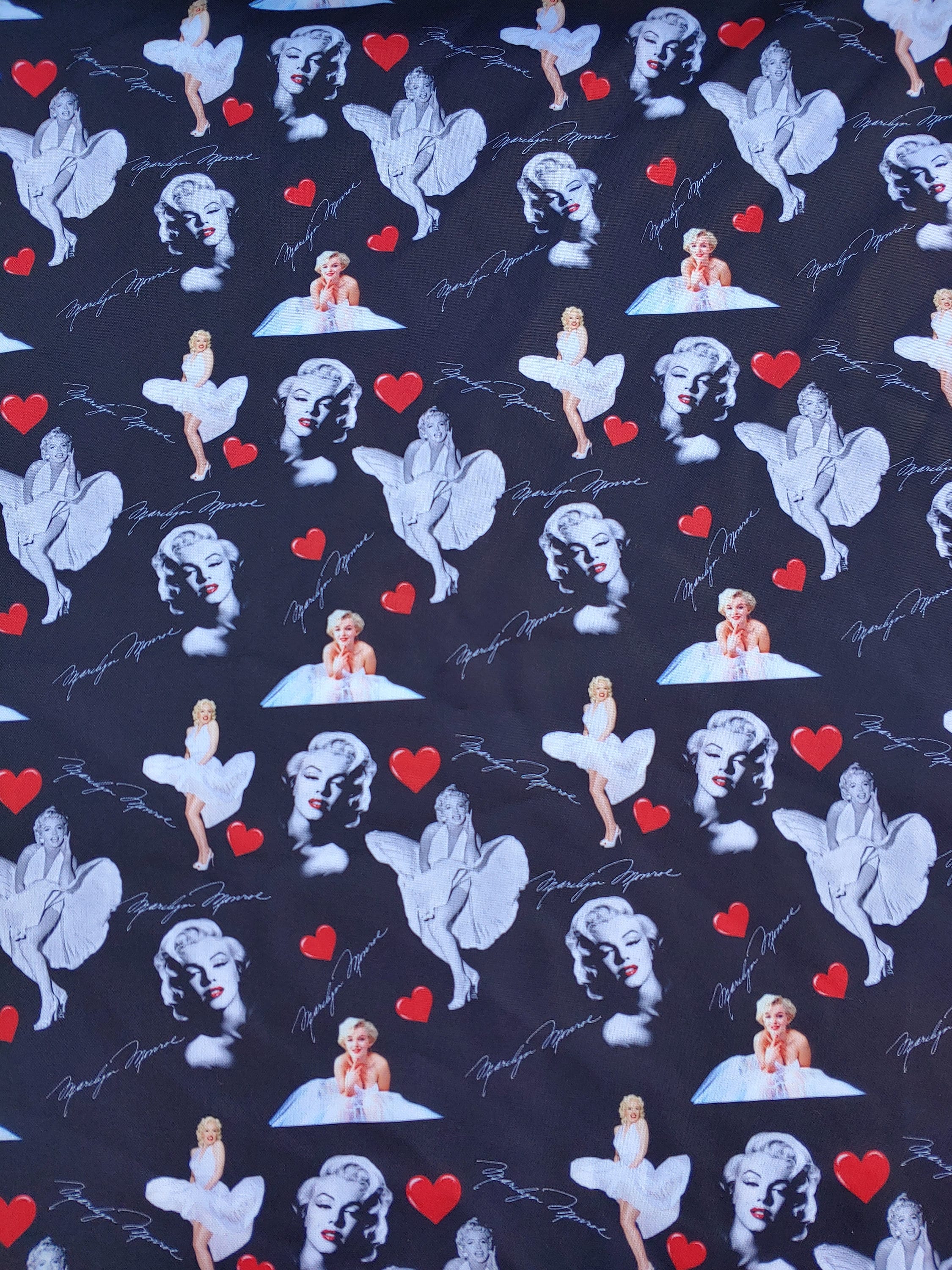 Marilyn Monroe fabric Etsy