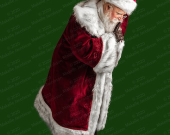 Santa Whispering to Child Digital Overlay