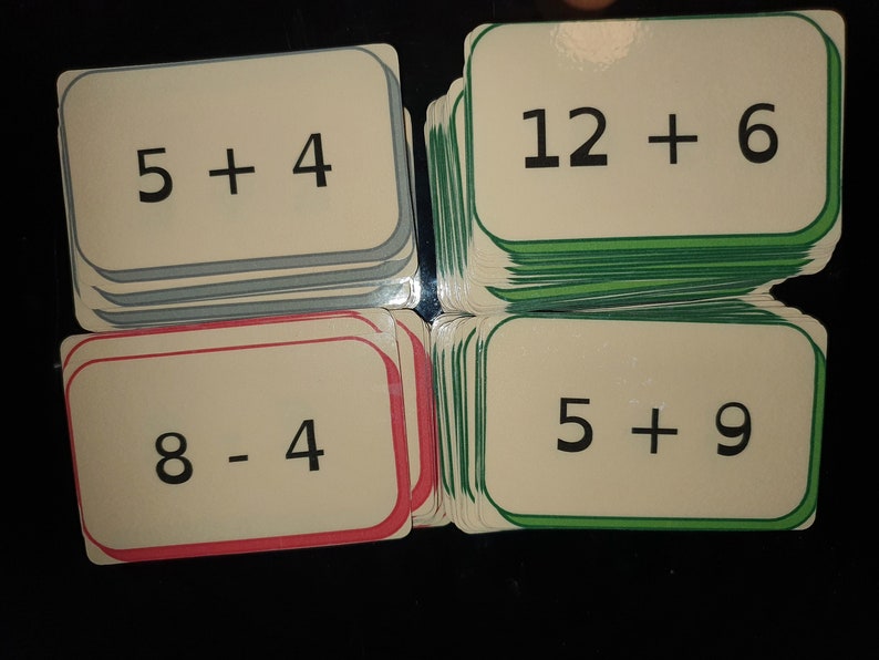 233 Addition and Subtraction Flash Cards Etsy