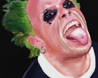 Keith Flint Art Print: The Prodigy Frontman Portrait (A3)