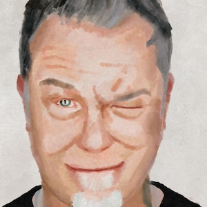 James Hetfield painting art print A3, A3 picture of James Hetfield, Gift for Metallica fan