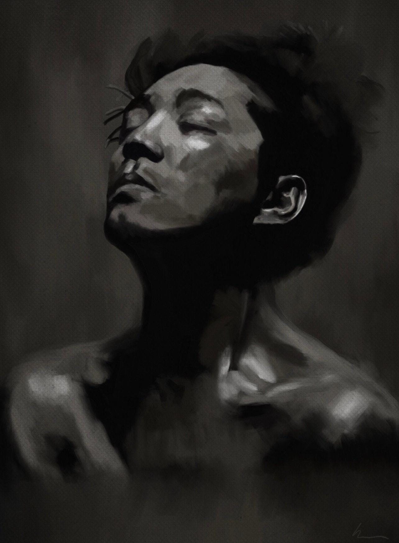 Ryuichi Sakamoto Painting Art Print A4, A4 Picture of
